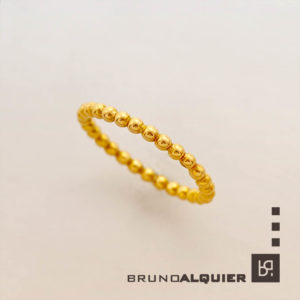 Bruno Alquier - Alliance boules en or rose