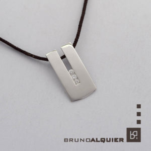 Bruno Alquier - Pendentif Sillon en or blanc et diamants